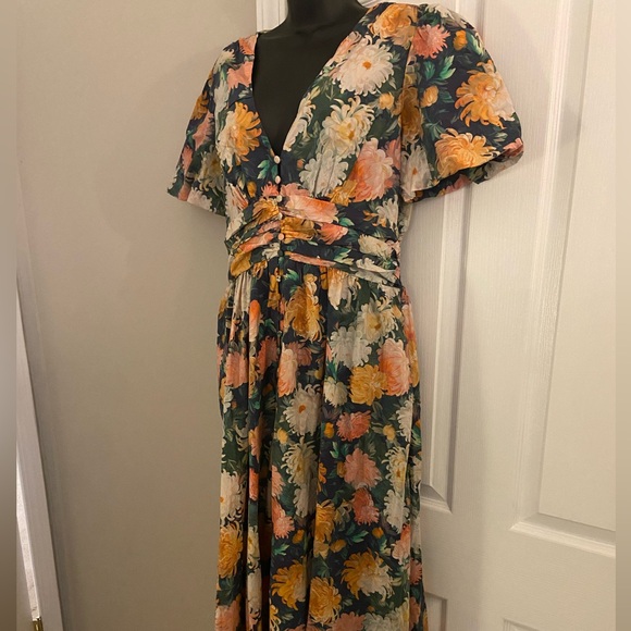 Anthropologie The Katerina V-Neck Button-Front Dress - Picture 8 of 8